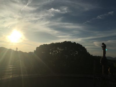 ヒヒの城の夕日