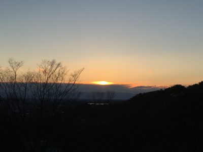 ヒヒの城からの夕焼け