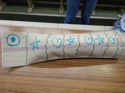 消防ホースのこいのぼり