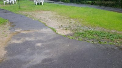 雨降りの地面