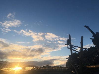 ヒヒの城からの夕焼け