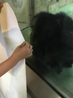 等身大ツトムと対面するツトム