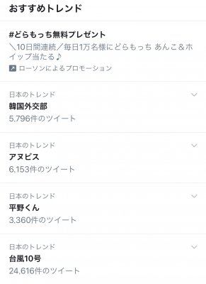 Twitter　トレンド